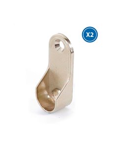Tapa metálica para extremos de perfil LED armarios Pack 2, LM3964