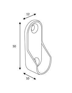 Embouts métalliques pour armoires à profilés LED, lot de 2, LM3964 2