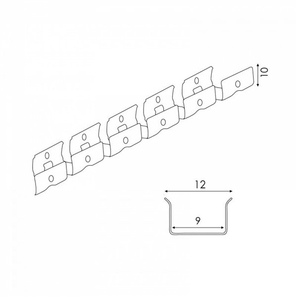 Profilé flexible en acier inoxydable 9 x 10 mm H pour néon LED ou gaine en silicone, 20 mètres, LM3984