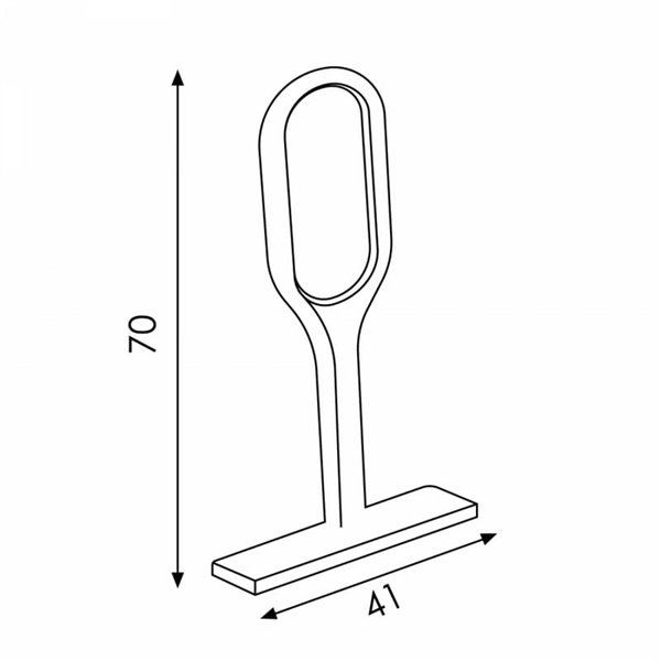 Suporte metálico intermediário para painéis de LED, cromado, LM3965