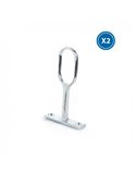 Sujeción metálica intermedia para perfil LED armarios cromo, LM3965
