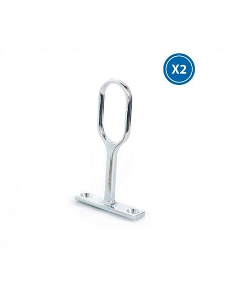 Sujeción metálica intermedia para perfil LED armarios cromo, LM3965