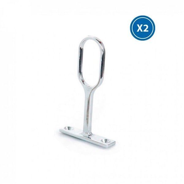 Sujeción metálica intermedia para perfil LED armarios cromo, LM3965