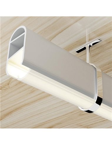 Perfil de aluminio para tiras LED INK aluminio con difusor 2 metros, 14,54x29,06mm, LM3835