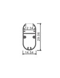 Perfil de aluminio para tiras LED INK aluminio con difusor 2 metros, 14,54x29,06mm, LM3835