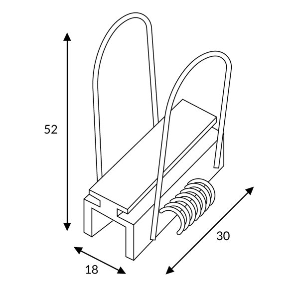 Grapas de fijación para perfil de aluminio L Pack 2, LM3963