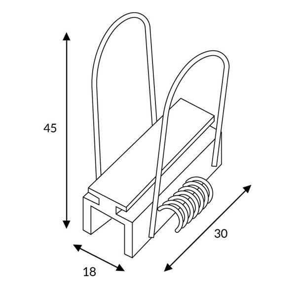 Grapas de fijación para perfil de aluminio M Pack 2, LM3960