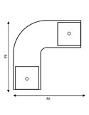 Conector 90º para perfil SID para tiras LED, LM3957