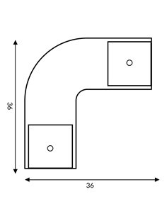 Conector 90º para perfil de esquina Pack 2 para tiras LED, LM3956 2