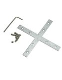 Conector plano en X para perfiles LED acabado aluminio, LM3955