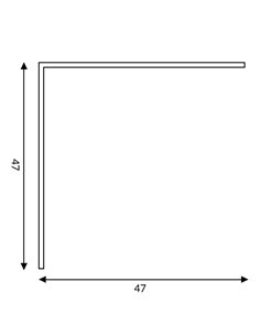 Connecteur d'angle vertical plat pour profilés LED, LM3954 2