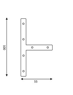 Conector plano en T para perfiles LED, LM3953 2