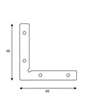 Conector plano en esquina para perfiles LED, LM3952