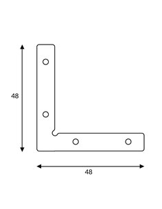 Conector plano en esquina para perfiles LED, LM3952 2