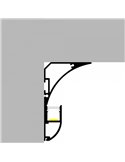 Perfil de esquina aluminio SEA lacado blanco con difusor y accesorios 2 metros, LM3885