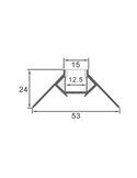 Perfil de aluminio TUC para esquina pared-techo con iluminación indirecta LED 2 metros, LM3877