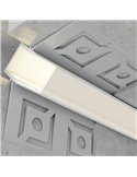 Perfil arquitectónico de aluminio LOR para iluminación indirecta lineal en pared 2 metros, LM3875