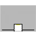 Perfil arquitectónico de aluminio CROW para iluminación indirecta perimetral LED 2 metros, LM3873