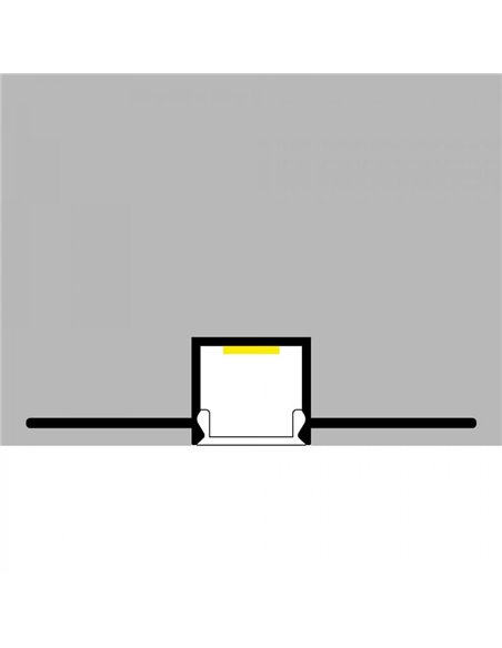 Profilé architectural en aluminium CROW pour éclairage indirect périphérique à LED, 2 mètres, LM3873