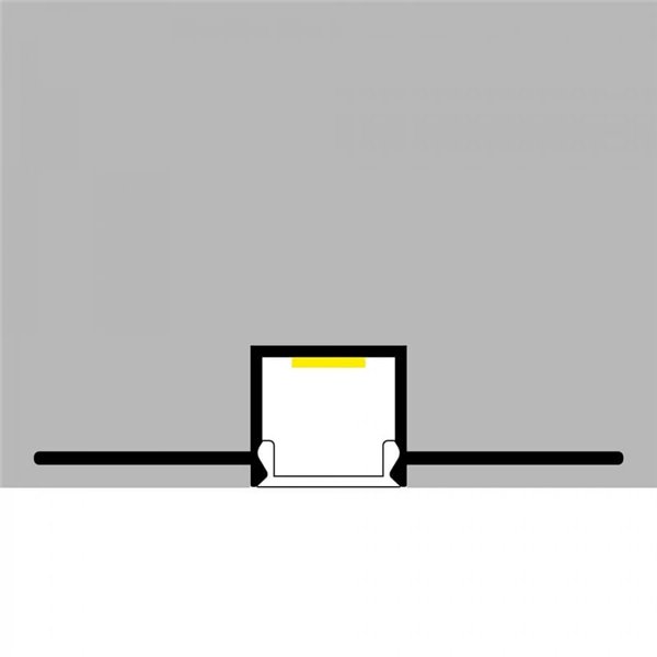 Perfil arquitectónico de aluminio CROW para iluminación indirecta perimetral LED 2 metros, LM3873