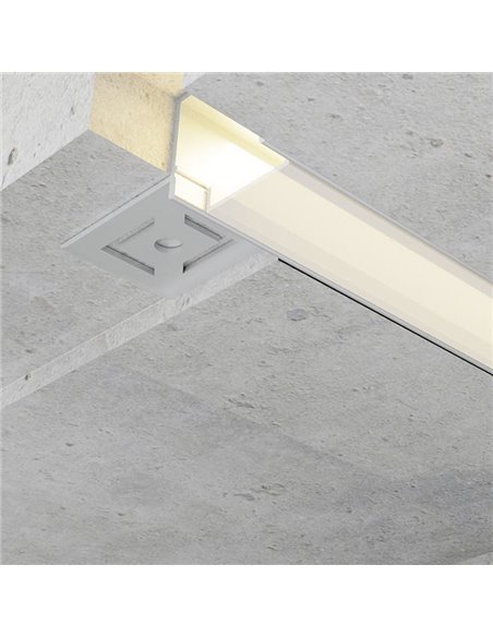 Profilé architectural en aluminium GILG pour éclairage architectural indirect, 2 mètres, LM3871