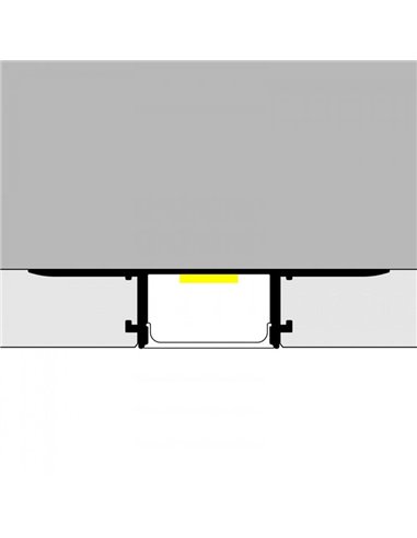 Perfil arquitectónico de aluminio BIRD para luz indirecta decorativa en interiores 2 metros, LM3869