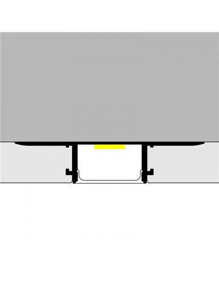 Profilé architectural en aluminium BIRD pour éclairage indirect décoratif intérieur, 2 mètres, LM3869