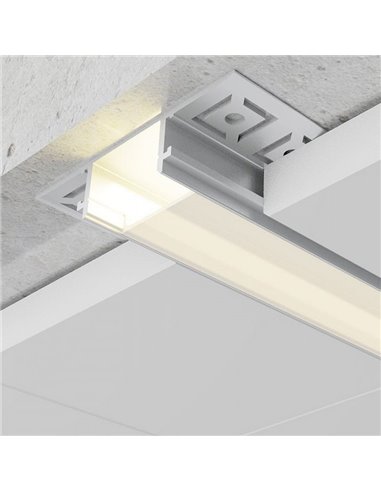 Profilé architectural en aluminium BIRD pour éclairage indirect décoratif intérieur, 2 mètres, LM3869