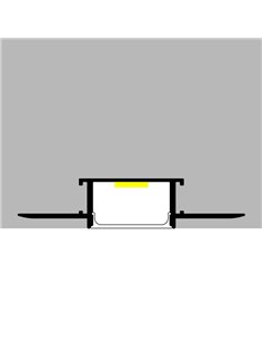 Profilé architectural en aluminium FEAT pour éclairage indirect linéaire, 2 mètres, LM3867 2