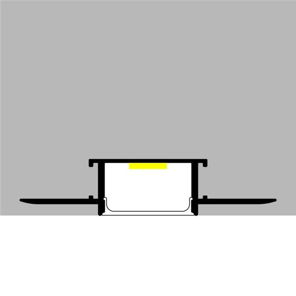 Perfil arquitectónico de aluminio FEAT para iluminación indirecta lineal 2 metros, LM3867