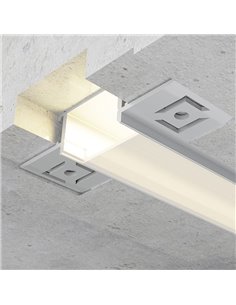 Perfil arquitectónico de aluminio FEAT para iluminación indirecta lineal 2 metros, LM3867