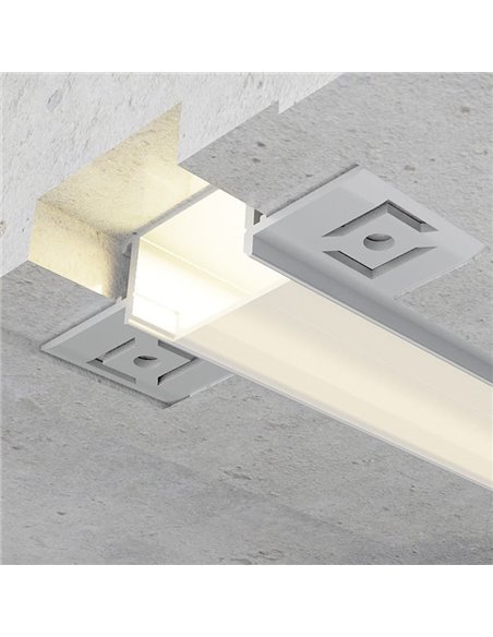 Perfil arquitetônico de alumínio FEAT para iluminação indireta linear, 2 metros, LM3867