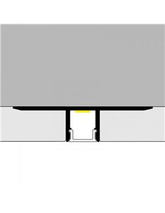 Perfil arquitectónico de aluminio ORER para iluminación indirecta arquitectónica continua 2 metros, LM3861 2