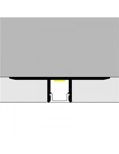 Perfil arquitectónico de aluminio ORER para iluminación indirecta arquitectónica continua 2 metros, LM3861