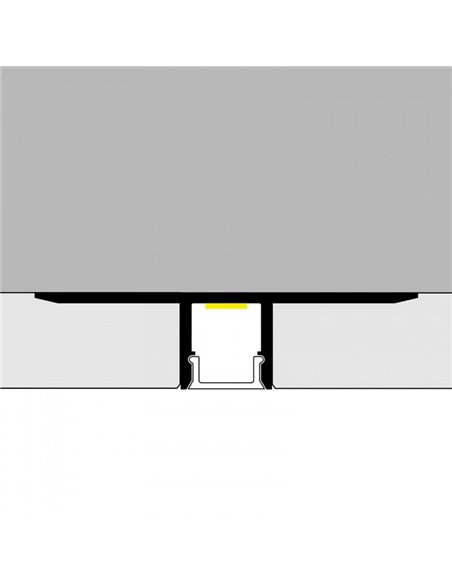 Profilé architectural en aluminium ORER pour éclairage architectural indirect continu, 2 mètres, LM3861