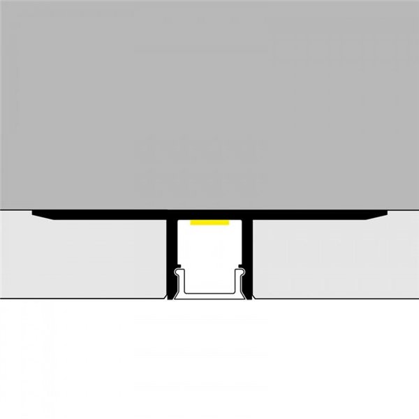Profilé architectural en aluminium ORER pour éclairage architectural indirect continu, 2 mètres, LM3861