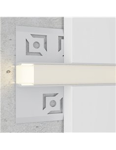 Perfil arquitectónico de aluminio ORER para iluminación indirecta arquitectónica continua 2 metros, LM3861