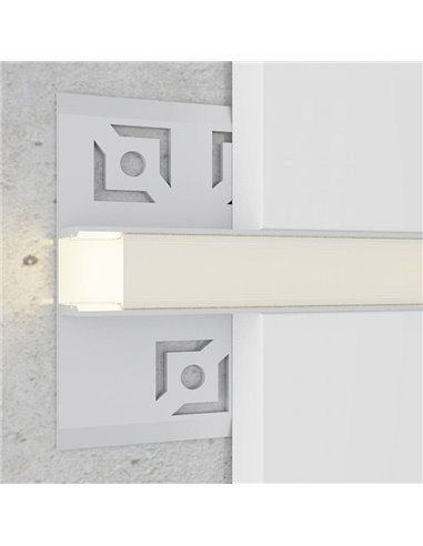Perfil arquitectónico de aluminio ORER para iluminación indirecta arquitectónica continua 2 metros, LM3861