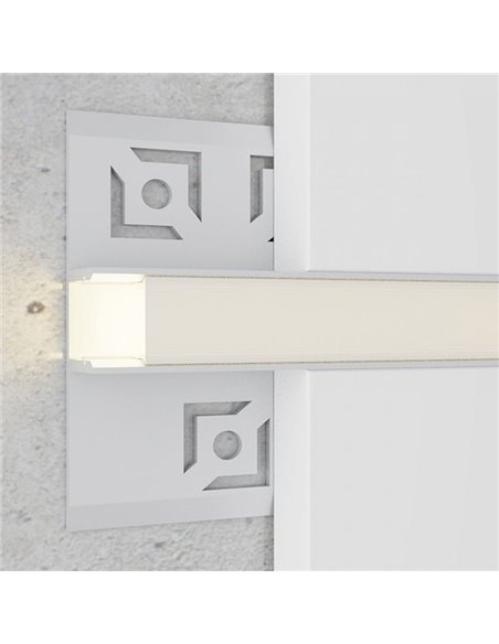 Perfil arquitectónico de aluminio ORER para iluminación indirecta arquitectónica continua 2 metros, LM3861