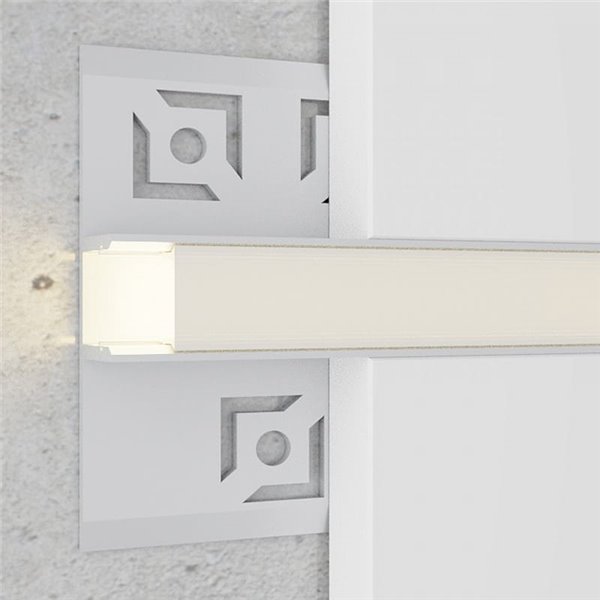 Perfil arquitectónico de aluminio ORER para iluminación indirecta arquitectónica continua 2 metros, LM3861