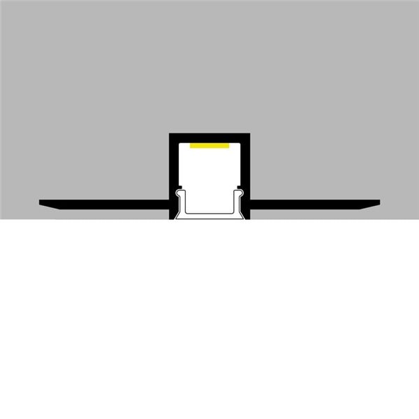 Perfil arquitectónico de aluminio JUT para iluminación indirecta decorativa en interiores 2 metros, LM3859