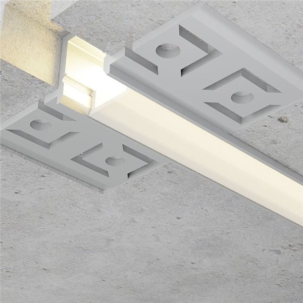 Profilé architectural en aluminium JUT pour éclairage indirect décoratif intérieur, 2 mètres, LM3859
