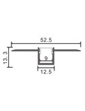 Perfil arquitectónico de aluminio JUT para iluminación indirecta decorativa en interiores 2 metros, LM3859