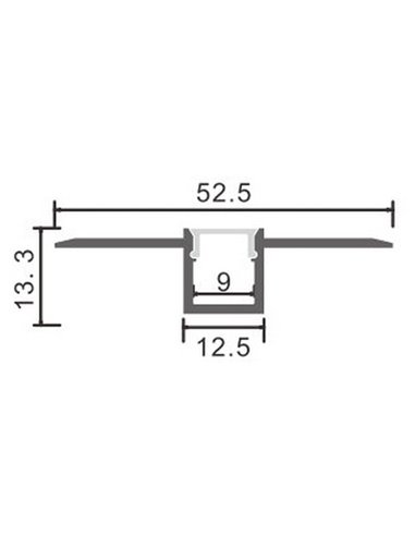 Perfil arquitectónico de aluminio JUT para iluminación indirecta decorativa en interiores 2 metros, LM3859
