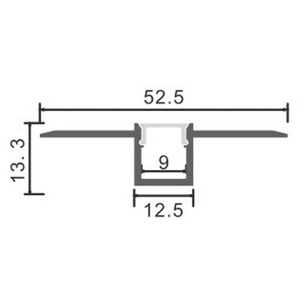 Perfil arquitectónico de aluminio JUT para iluminación indirecta decorativa en interiores 2 metros, LM3859