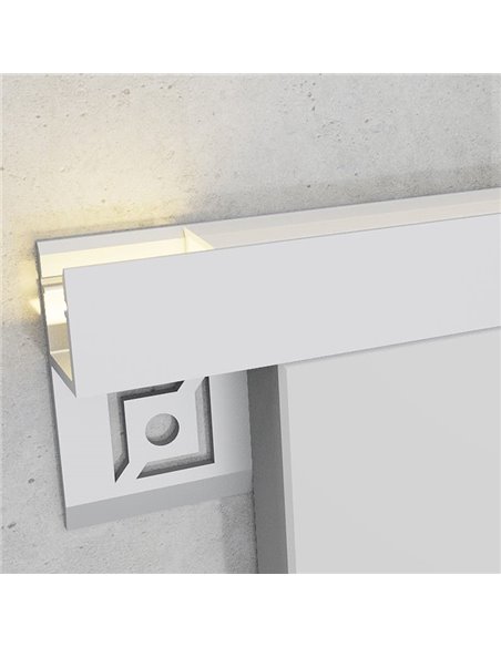 Perfil arquitectónico de aluminio DEF para iluminación indirecta lineal continua 2 metros, LM3857