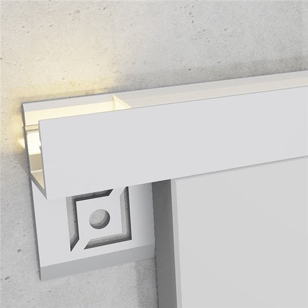 Perfil arquitectónico de aluminio DEF para iluminación indirecta lineal continua 2 metros, LM3857