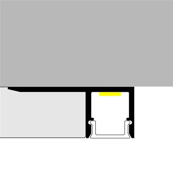 Perfil arquitectónico de aluminio OPE para contornos de iluminación indirecta LED 2 metros, LM3855