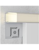 Perfil arquitectónico de aluminio OPE para contornos de iluminación indirecta LED 2 metros, LM3855