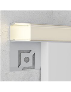 Perfil arquitectónico de aluminio OPE para contornos de iluminación indirecta LED 2 metros, LM3855